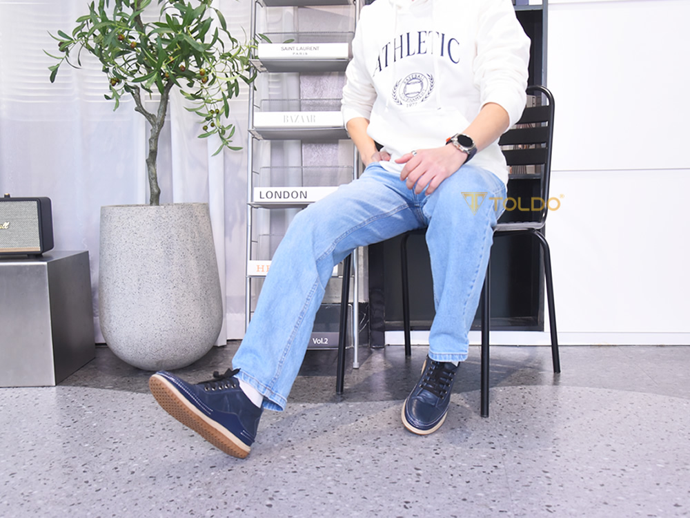 Giày cao 6cm thể thao da thật 6